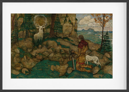 Die Vision Des Heiligen Hubertus (The Vision Of St. Hubert) (1916) Fine Art Baskı