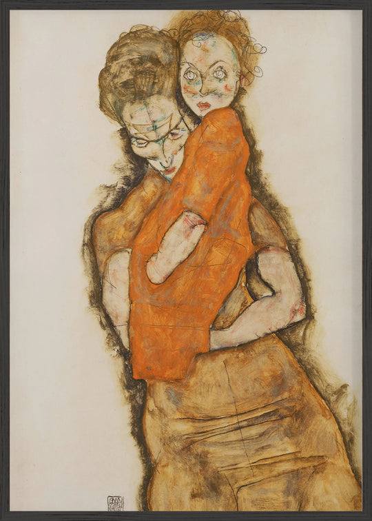 Mother and Child (1914) Fine Art Baskı