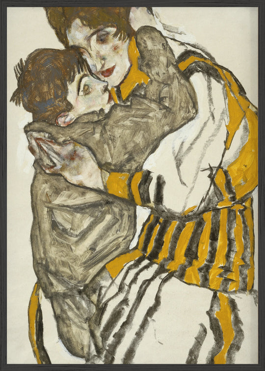 Schiele’s Wife with Her Little Nephew (1915) Fine Art Baskı