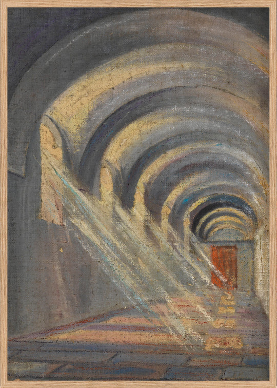 Kreuzgang mit einfallendem Sonnenlicht (Klosterneuburg) Fine Art Baskı
