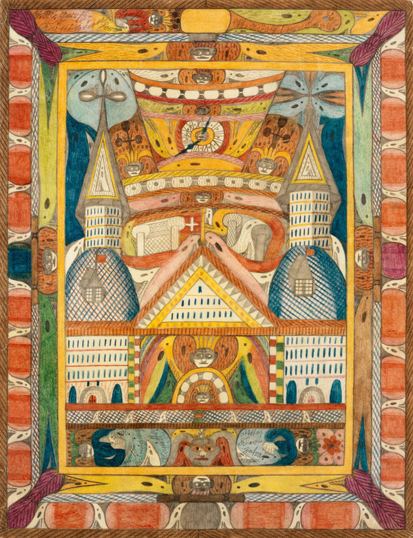 Adolf Wölfli - Leantika,=Riesen=Grand=Hottell, in Lion=See; Indien (1922)