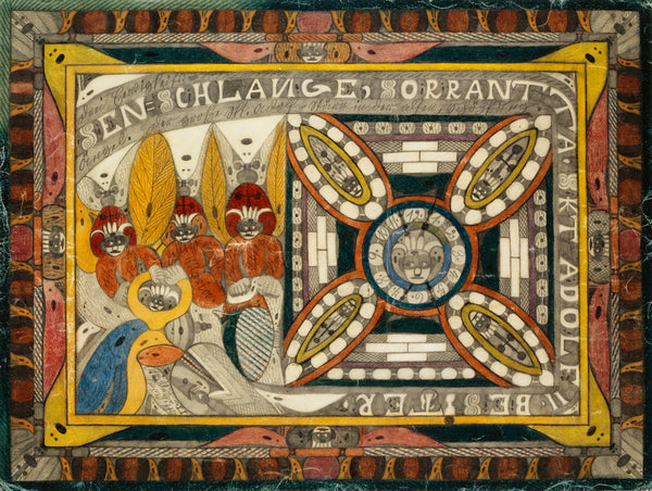 Adolf Wölfli - Riesen=Schlange, Sorrantta, drei Eewigkeits=Ängel und der große Skt. Adolf=Stärn in der alten, Schöpfung (1921)