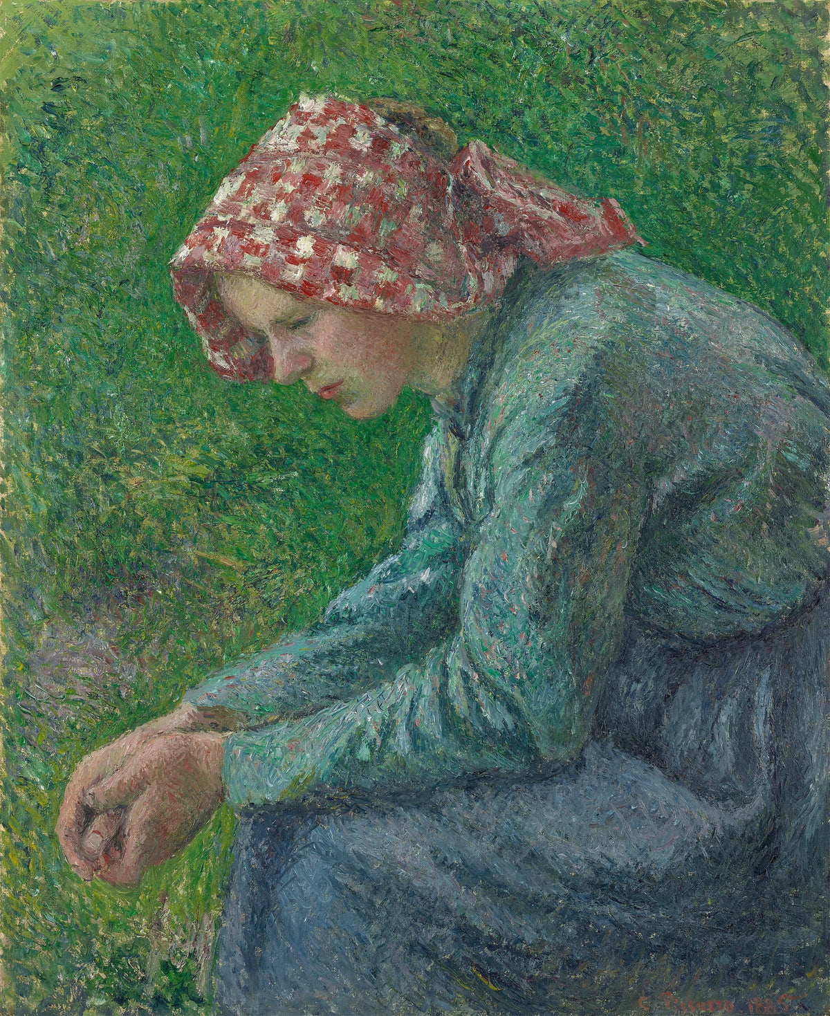 Camille Pissarro - A Seated Peasant Woman (1885)