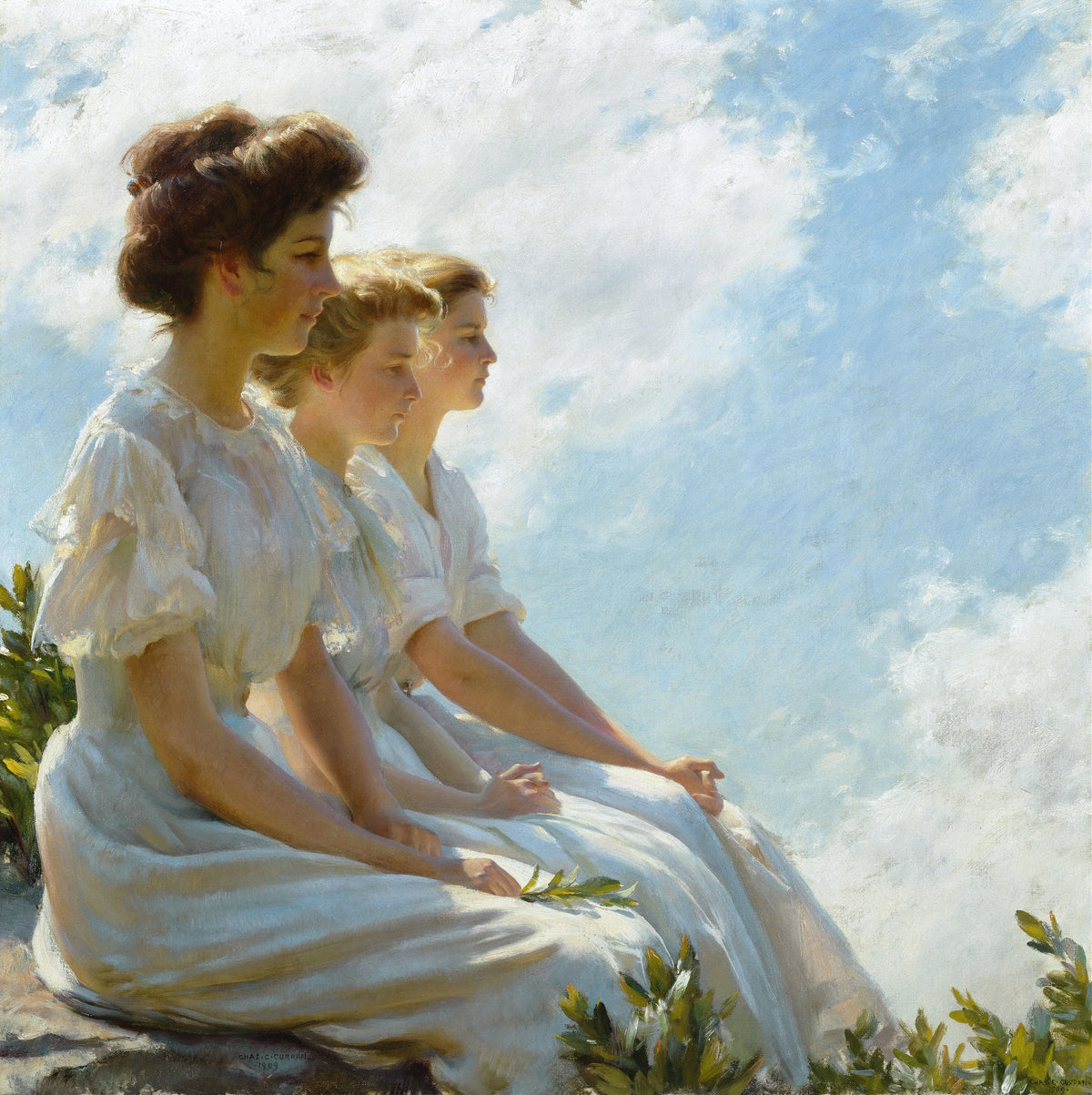 Charles Courtney Curran - On the Heights (circa 1909)