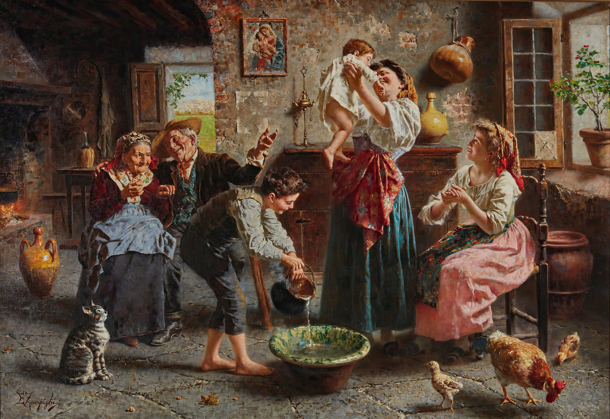 Eugenio Zampighi - The Baby's Bath