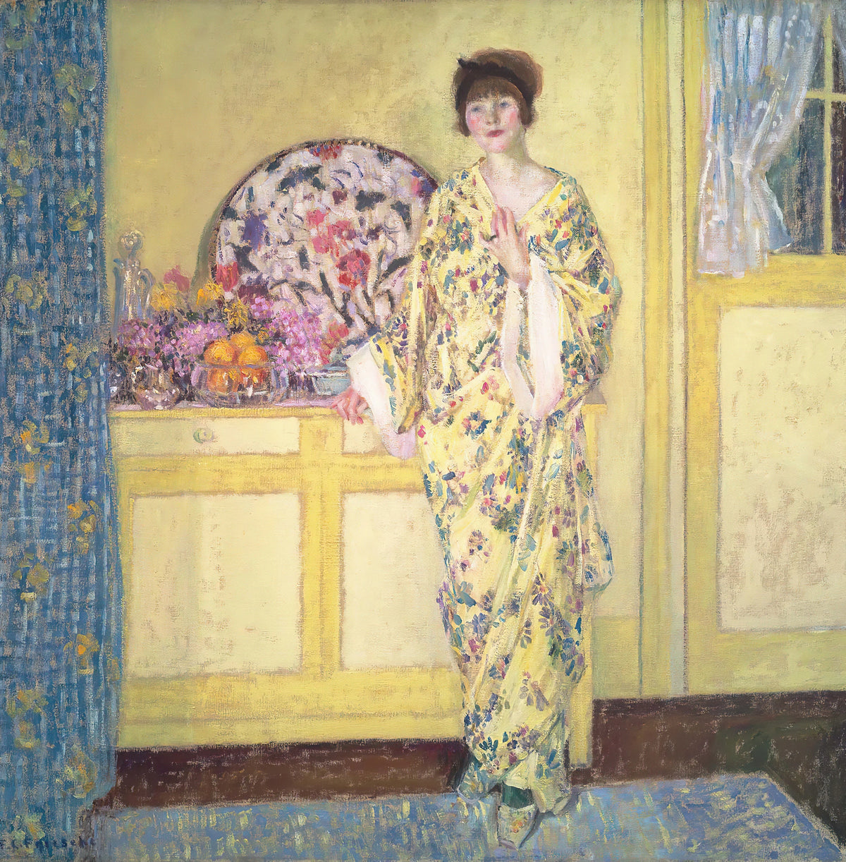 Frederick Carl Frieseke - The Yellow Room (circa 1910)