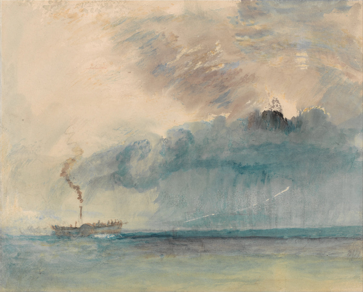 Joseph Mallord William Turner - A Paddle-steamer in a Storm (circa 1841)