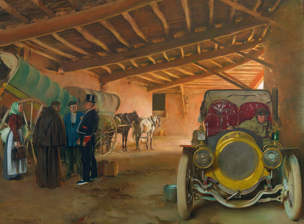 Ramón Casas - The coach house (1907)